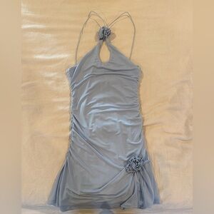 Meshki Adeline Rose Halter Mini Dress